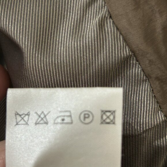 MARC AUREL Blazer Sz 40 Textured Crinkled Brown Button Front Raw Edge Germany - Picture 8 of 8